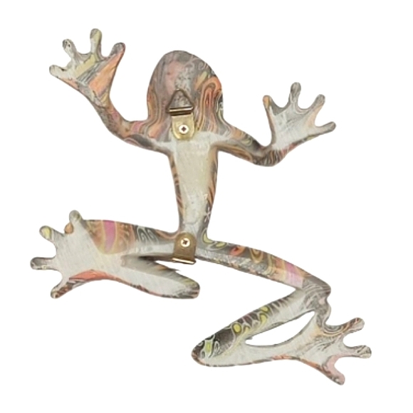 Talavera Style Art Deco Wall Frog Colorful Vibrant - Picture 6 of 6